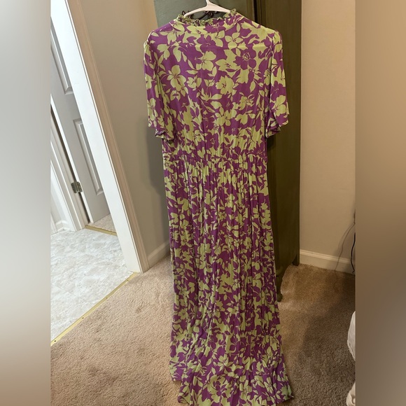 Easel Purple and Green Floral Print Maxi Dress NWT - Picture 12 of 15